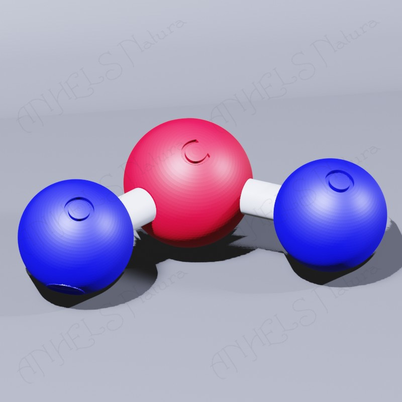 molecula dioxido carbono 3D